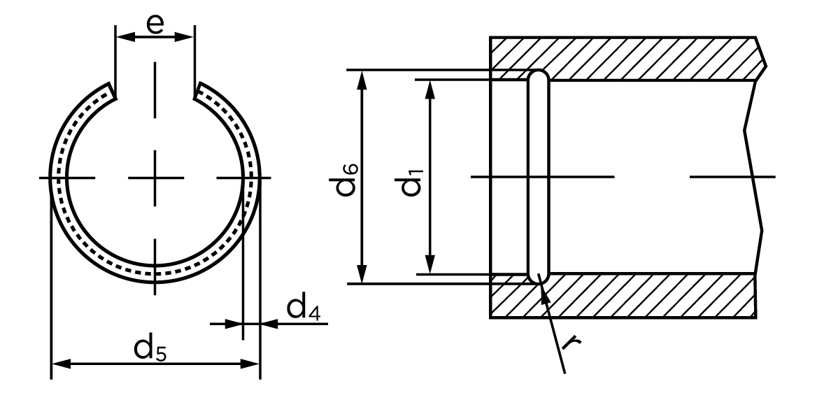 Teknisk tegning af DIN 9926